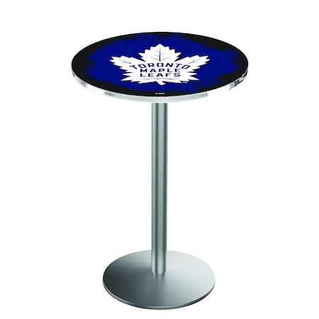 Holland Bar Stool Co 42" Stainless Steel Toronto Maple Leafs Pub Table L214S4228TorMpl